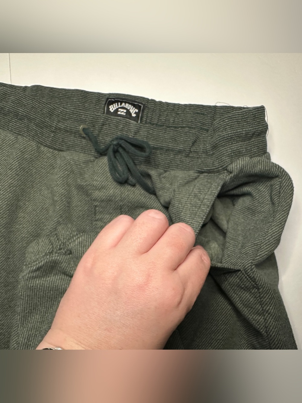 Billabong Olive Knit Drawstring Jogger Pull On Lounge Pants Size Large - Picture 5 of 13
